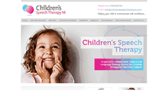 Desktop Screenshot of childrensspeechtherapyni.com