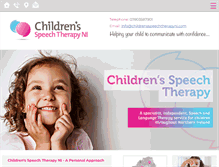 Tablet Screenshot of childrensspeechtherapyni.com